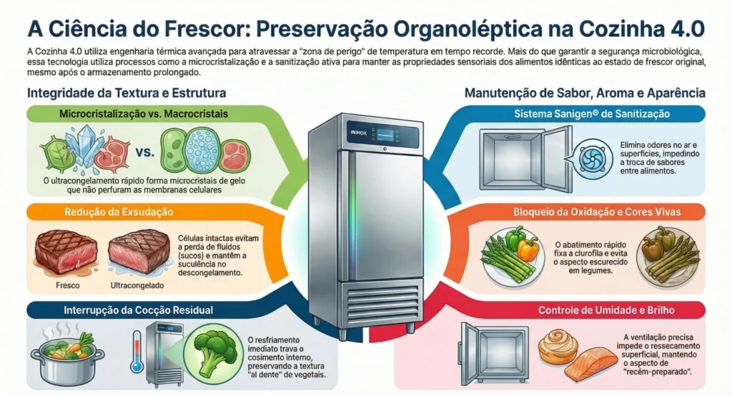 A cozinha 4.0 utiliza engenharia térmica para atravessar a "zona de perigo" de temperatura em tempo recorde.