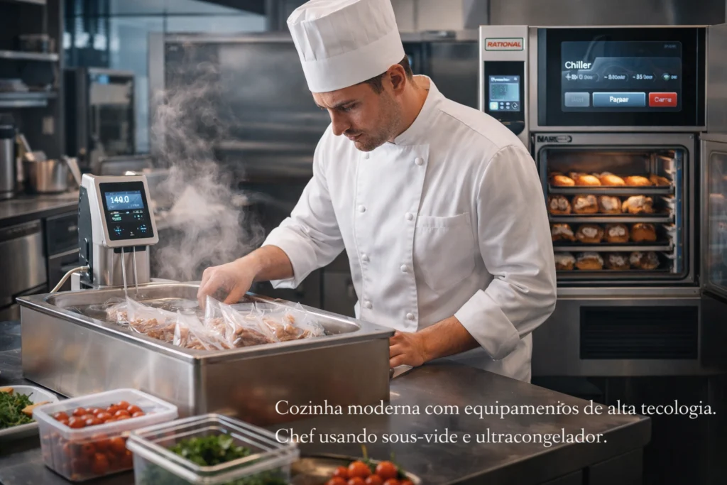 cozinha 4.0 com tecnologia gastronômica moderna