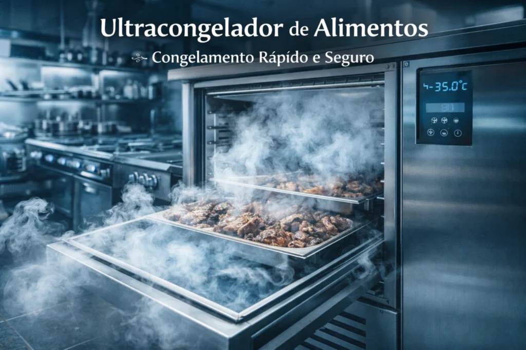 Cozinha 4.0 com ultracongelamento preservando frescor dos alimentos