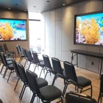 Espaço Convivium do Restaurante Alice Monte Líbano, local para treinamentos e palestras em auditório para 40 pessoas