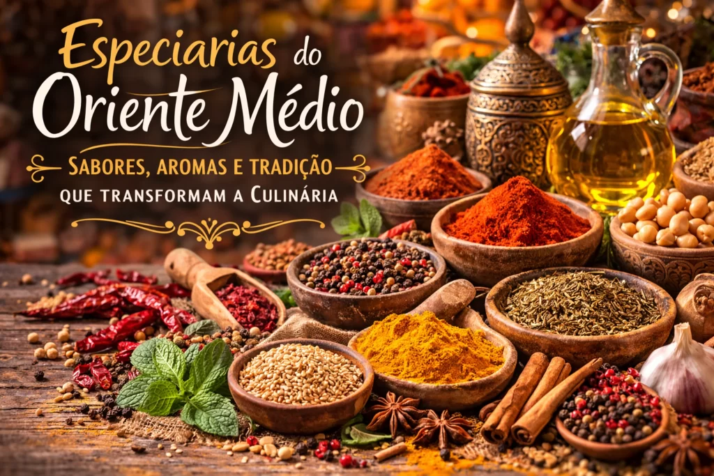 mercado tradicional de especiarias do oriente médio com ervas e temperos