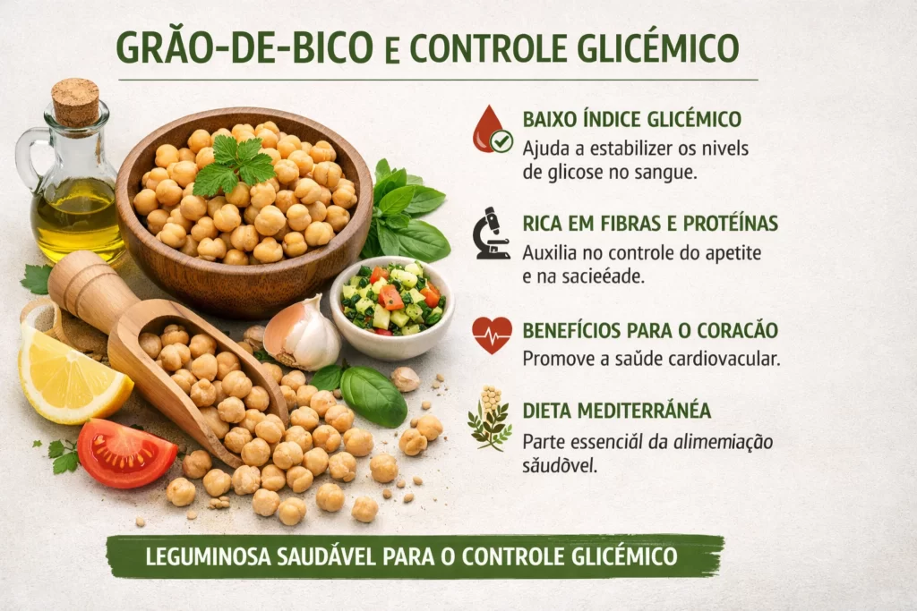 grão de bico alimento de baixo índice glicêmico que ajuda no controle da glicose