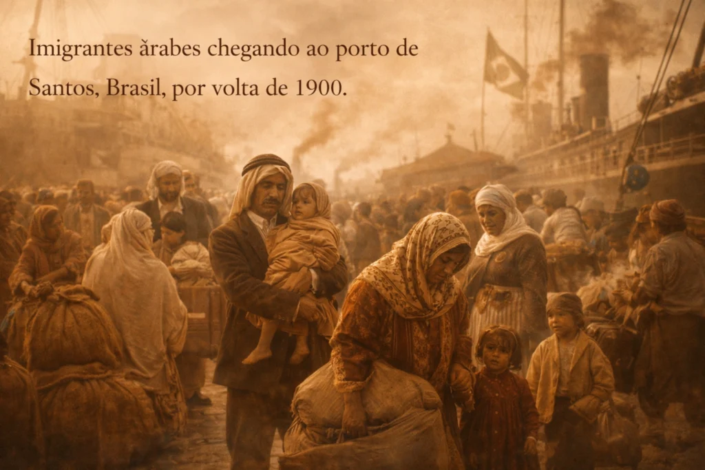 imigrantes árabes chegando ao brasil no início do século