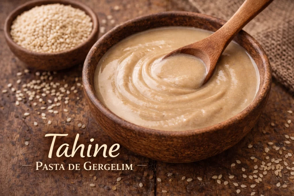 tahine pasta de gergelim tradicional da culinária libanesa