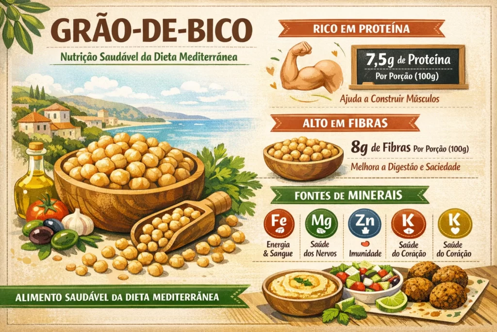 valor nutricional do grão de bico proteínas fibras minerais e vitaminas