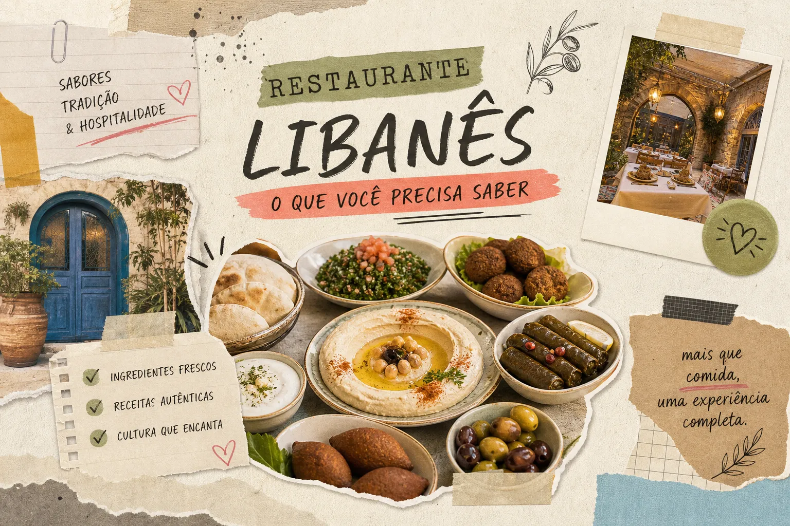 Delivery de comida árabe em São Paulo, pratos tradicionais libaneses prontos para entrega