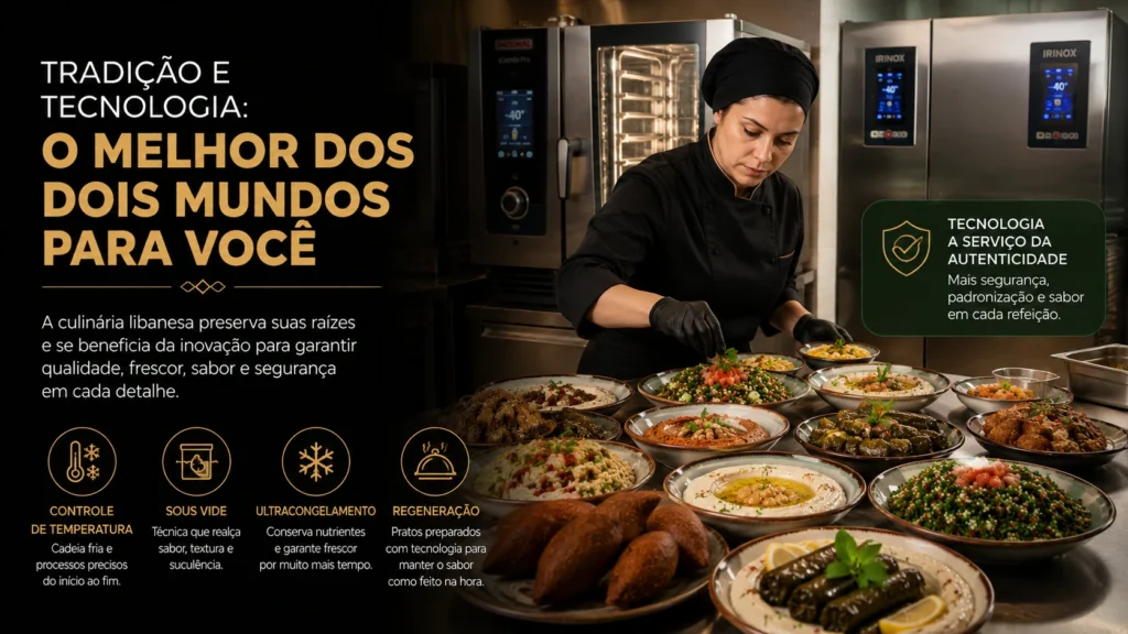 Tradição e tecnologia andam juntas no restaurante árabe Alice Monte Líbano, o melhor dos dois mundos aplicado na prática em um restaurante de mais de 50 anos.
A culinária libanesa preserva suas raízes e se beneficia da inovação para garantir qualidade, frescor, sabor e segurança do alimento em cada detalhe.